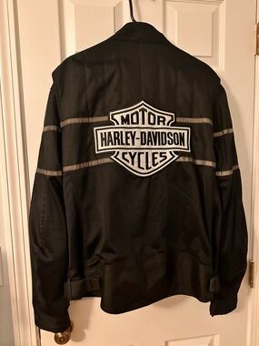 Harley-Davidson Men's Black Mesh Motorcycle Jacket